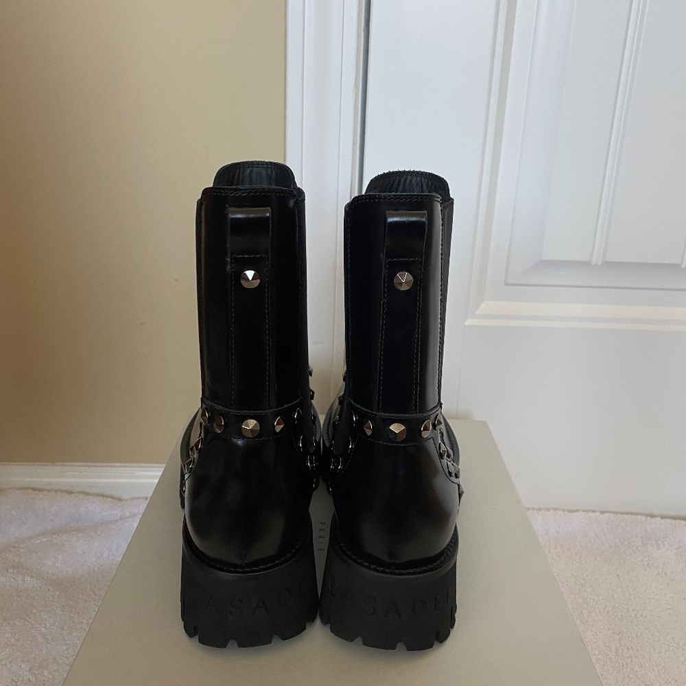 Casadei Stud-embellished platform boots - Picture 3 of 6